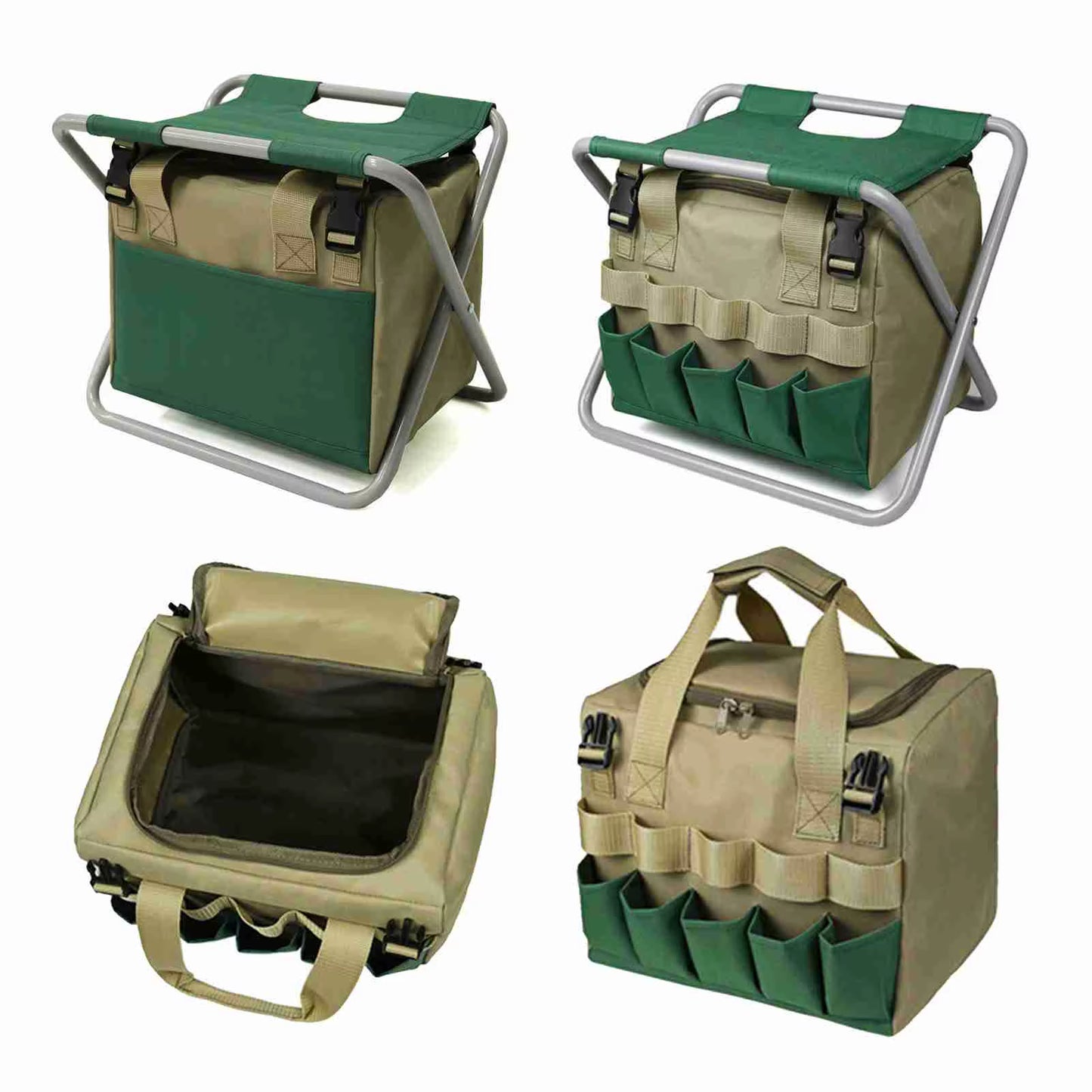 Hopfällbar trädgårdspall